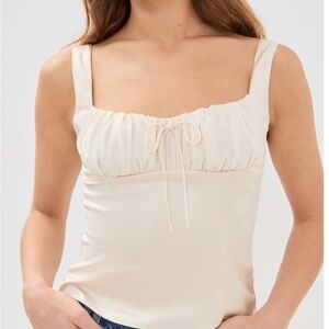 Reformation Cream Camisole Top
